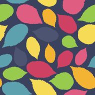 Seamless pattern with raspberry leaves autumn background Abstract vector illustration