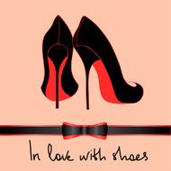Illustration with black pair of shoes