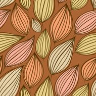 Seamless floral pattern hand drawn vector
