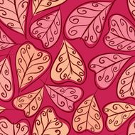 Autumn leaves seamless pattern floral vector backdrop N2