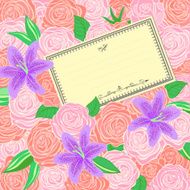 Roses and Lilies background