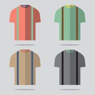 Flat Design T-Shirt Set Vector Illustration N2