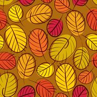 Autumn leaves seamless background floral vector pattern