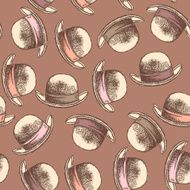 Sketch retro gentlemen hat