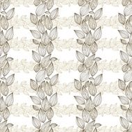 Seamless floral wallpaper hand drawn vector