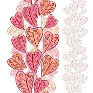 Seamless wallpaper with autumn leaves vertical composition