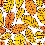 Autumn leaves seamless pattern floral vector backdrop N3