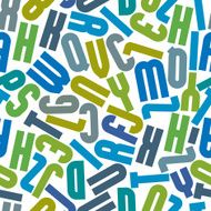 Seamless pattern with alphabet letters