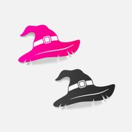 realistic design element witch hat N33