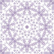 Seamless Outline Floral Pattern N6