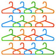 Set of Hanger Isolated on White Background Vector Illustration
