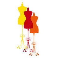 vector vintage tailor&#039;s mannequin N10