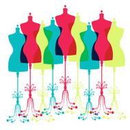 vector vintage tailor&#039;s mannequin N11