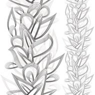 Seamless vertical floral abstraction