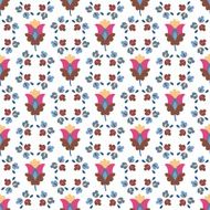 Seamless color decorative flower pattern