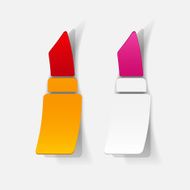 Realistic paper sticker lipstick N4