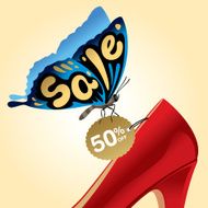 sale fashion shopping butterfly