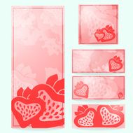 Set of floral wedding cards invitations N3