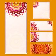 Set of floral wedding cards invitations N4