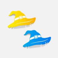 realistic design element witch hat N35