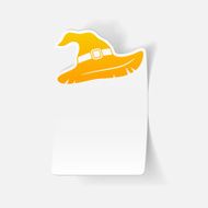 realistic design element witch hat N36