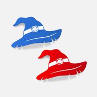 realistic design element witch hat N40