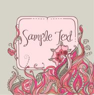 Vector Frame Design with Floral Ornate