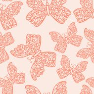 Beautiful Hand Drawn Butterflies N4