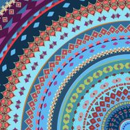 Abstract background of the circle Ethnic pattern