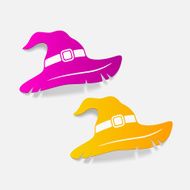 realistic design element witch hat N50