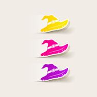 realistic design element witch hat N52