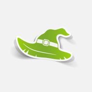 realistic design element witch hat N55