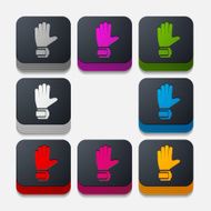 square button gloves N10