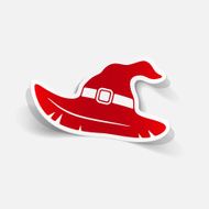 realistic design element witch hat N60