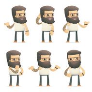 set of tattoo artist character in different poses N5