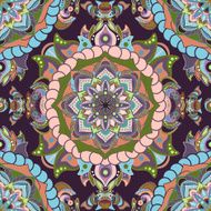 Colorful fantastic seamless pattern Ethnic background