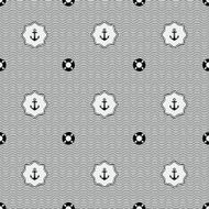 Anchor and lifebuoy pattern N3