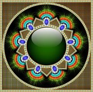 Background with precious stones pattern