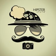 Hipster style tourist with mustached man