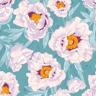 Beautiful tropical seamless flower background