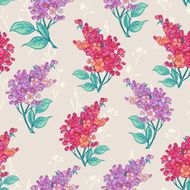 Seamless background with bouquets of wildflowers N5