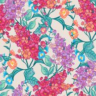 Seamless background with bouquets of wildflowers N6