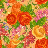Seamless background with bouquets of wildflowers N7