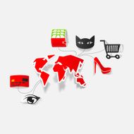 Set of sticker design Online shopping concept N2