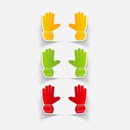 realistic design element gloves