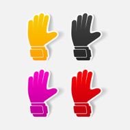 realistic design element gloves N2