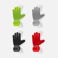 realistic design element gloves N3