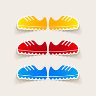 realistic design element sneakers