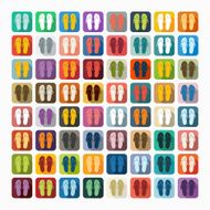 Flat design slippers