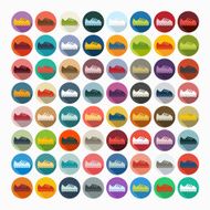Flat design sneakers